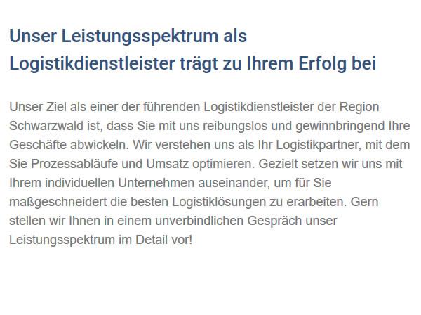 Speditionsfirma in Aach
