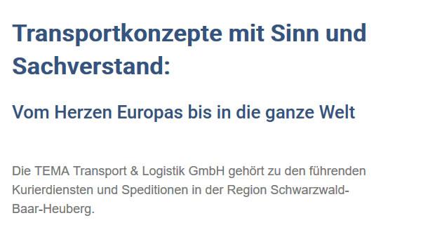 Transportkonzepte aus Aach